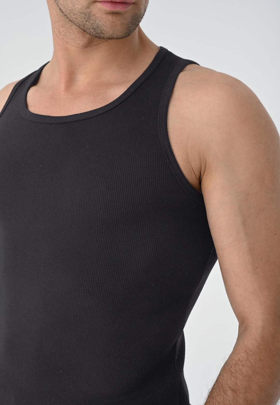 Men's Anthracite Slim Fit Tank Top - Wessi