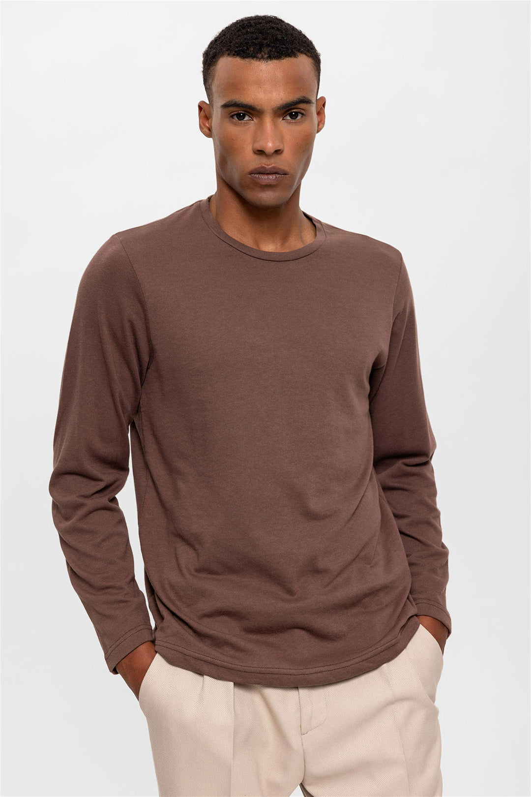 Suéter marrón de primavera para hombre - Wessi
