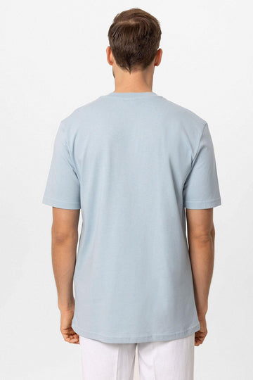 T-shirt basique col rond homme bleu bébé - Wessi