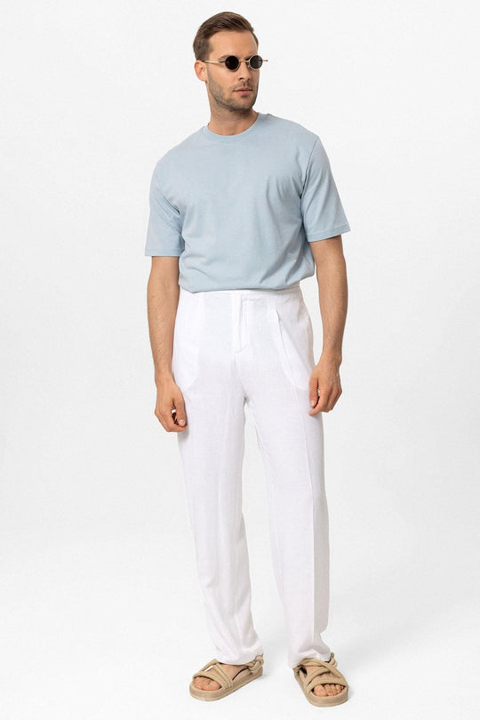 T-shirt basique col rond homme bleu bébé - Wessi
