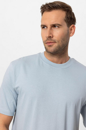 T-shirt basique col rond homme bleu bébé - Wessi
