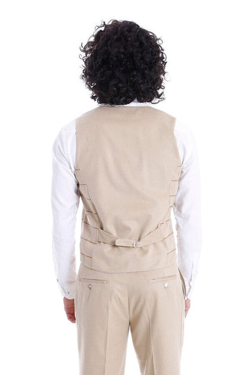 Ensemble gilet et pantalon beige pour homme - Wessi