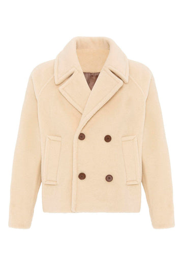 Beige Veste pour homme à double boutonnage et coupe courte - Wessi