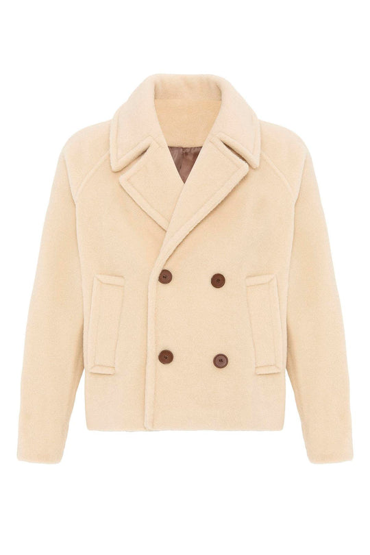 Beige Veste pour homme à double boutonnage et coupe courte - Wessi