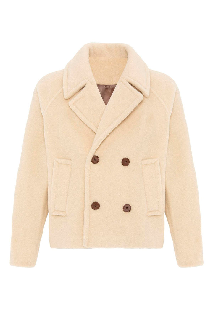 Cappotto da uomo corto fit doppiopetto beige Antioch