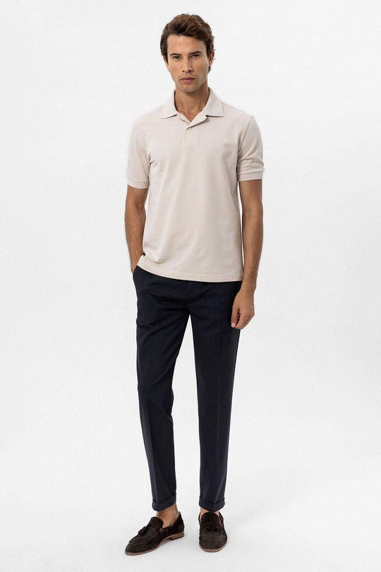 تي شيرت بولو رجالي باللون البيج - ويسي