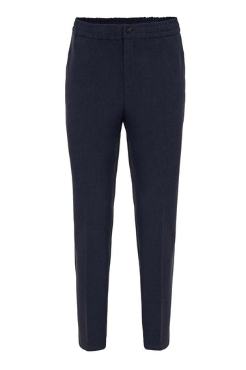 Pantalon Homme Bleu Marine Regular Fit à Taille Élastique - Wessi