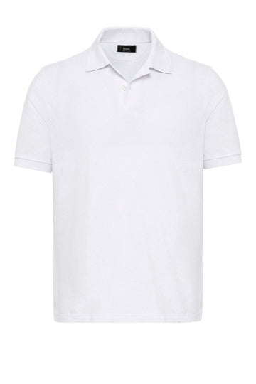 Men's White Polo Neck T-Shirt - Wessi