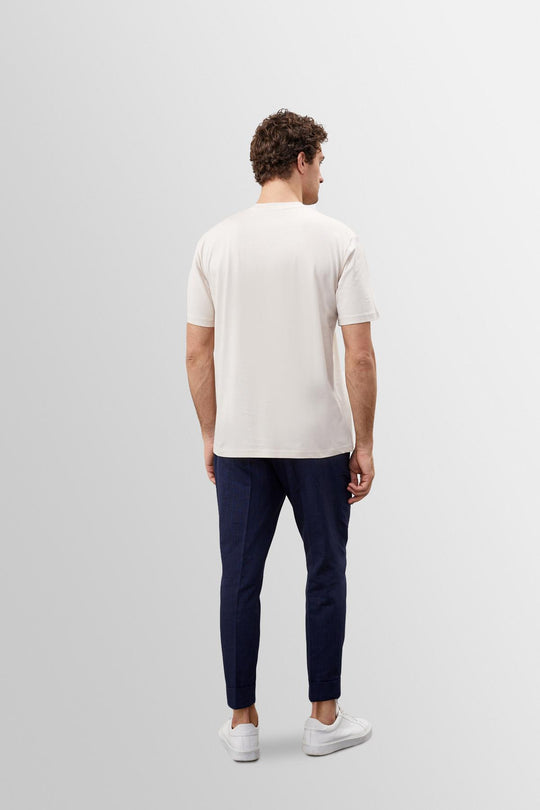 T-Shirt Basique Col Rond Beige Homme - Wessi