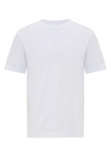 Men's White Crew Neck Basic T-Shirt - Wessi