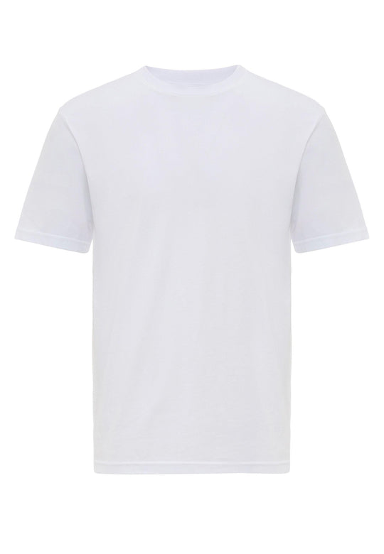 Men's White Crew Neck Basic T-Shirt - Wessi