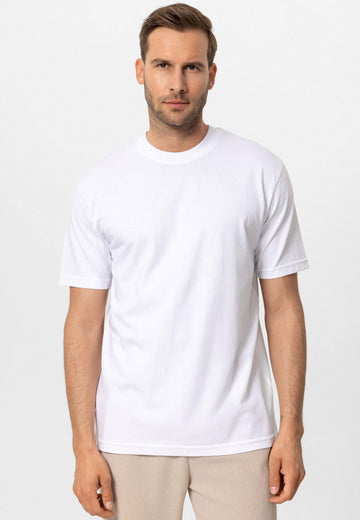 Men's White Crew Neck Basic T-Shirt - Wessi