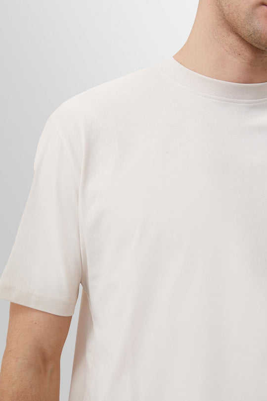 T-Shirt Basique Col Rond Beige Homme - Wessi