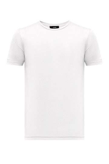 T-Shirt Slim Col Rond Homme Écru - Wessi
