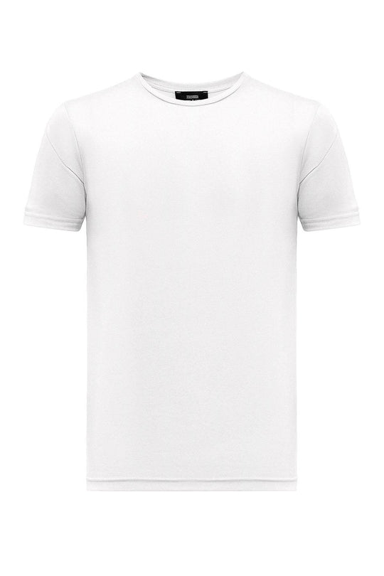 T-Shirt Slim Col Rond Homme Écru - Wessi