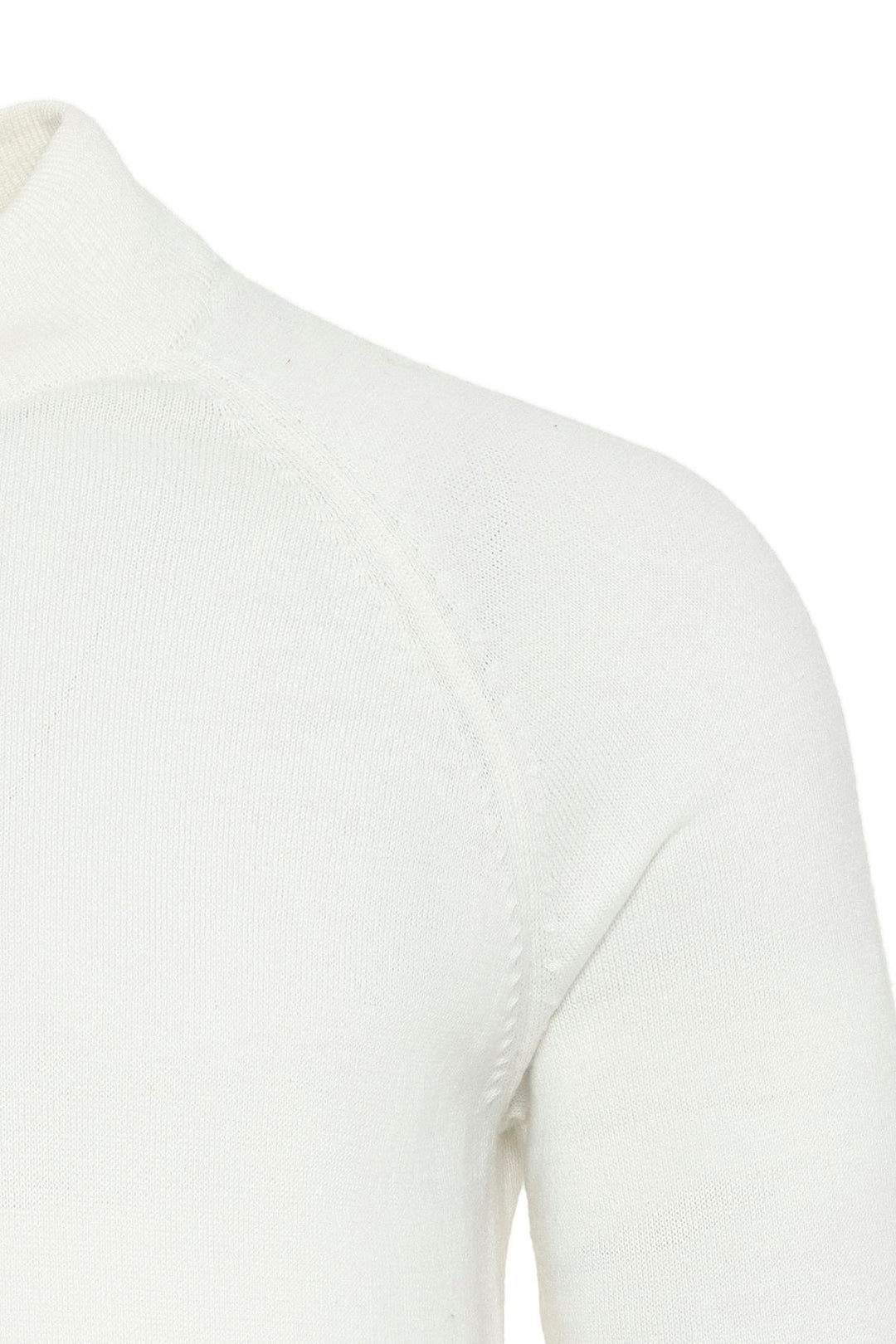 Maglione in maglia slim fit girocollo color écru da uomo - Wessi
