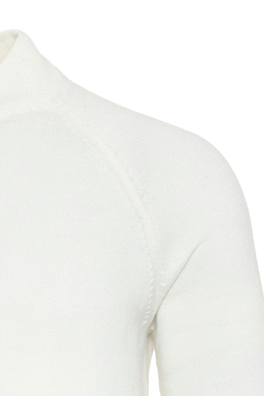 Pull Maille Homme Ecru Col Rond Coupe Slim - Wessi