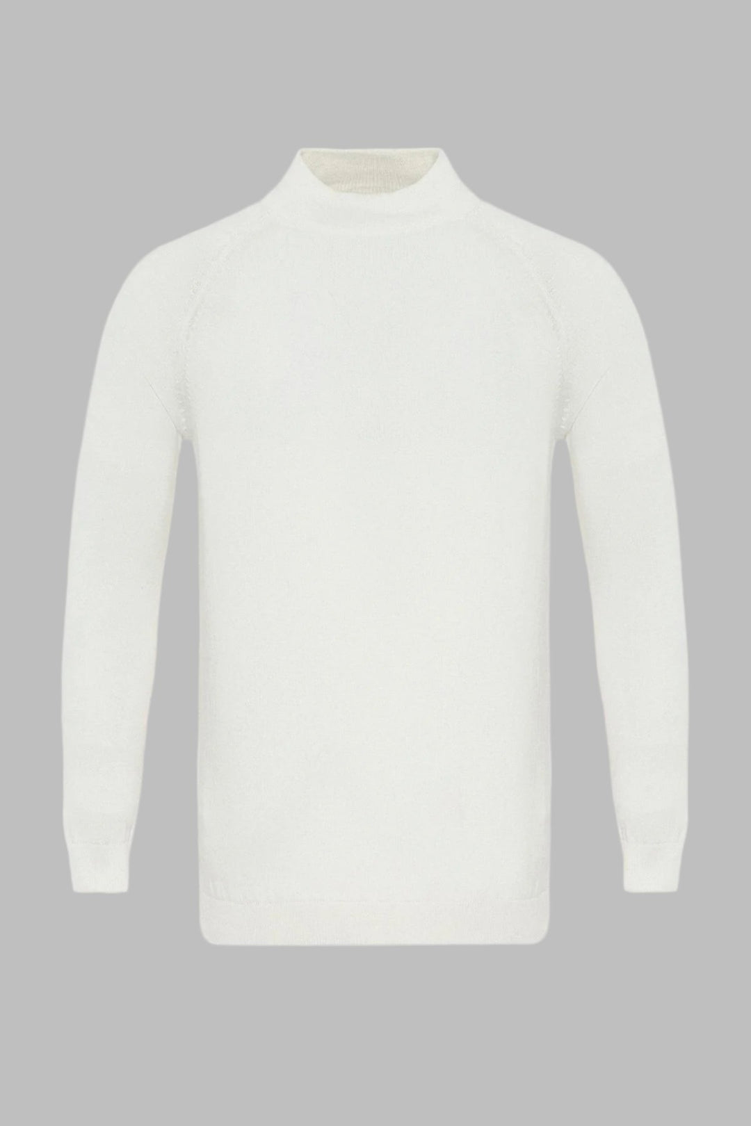 Maglione in maglia slim fit girocollo color écru da uomo - Wessi