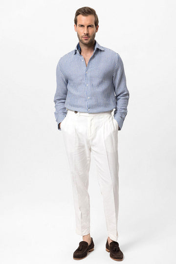 Men's Sax Striped  Shirt - Wessi