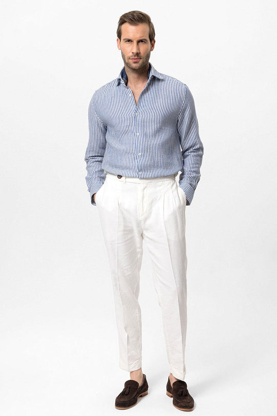 Men's Sax Striped  Shirt - Wessi
