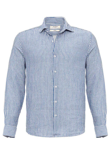 Men's Sax Striped  Shirt - Wessi