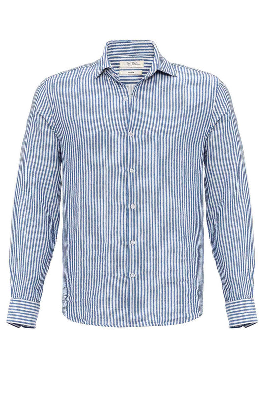 Men's Sax Striped  Shirt - Wessi