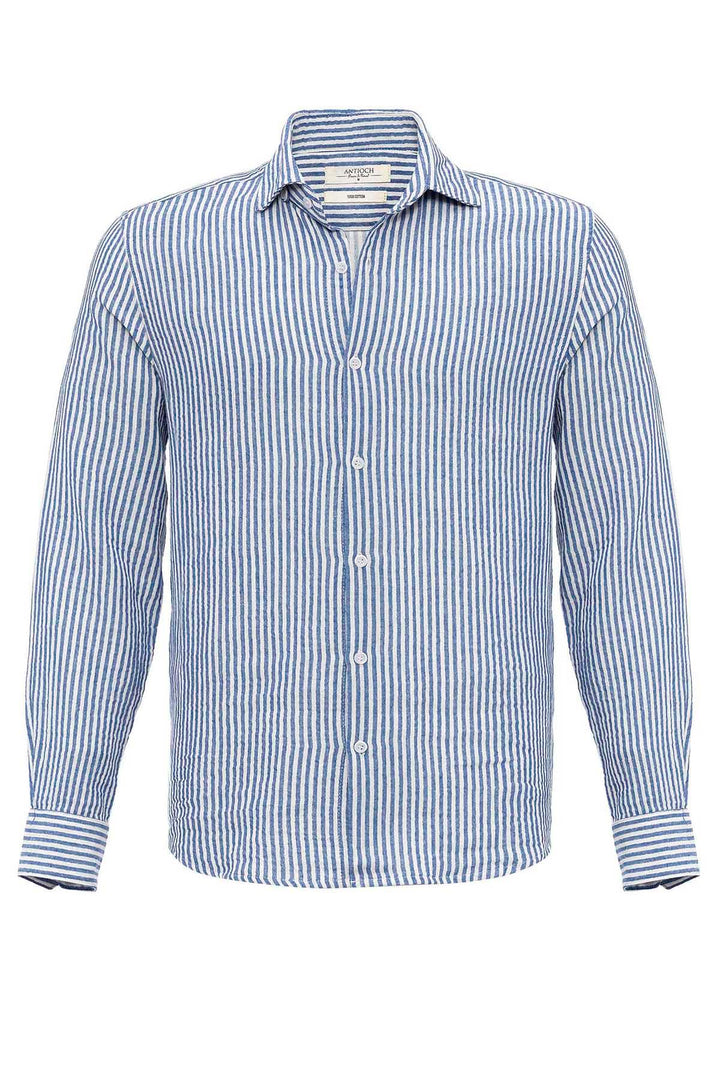 Men's Sax Striped  Shirt - Wessi