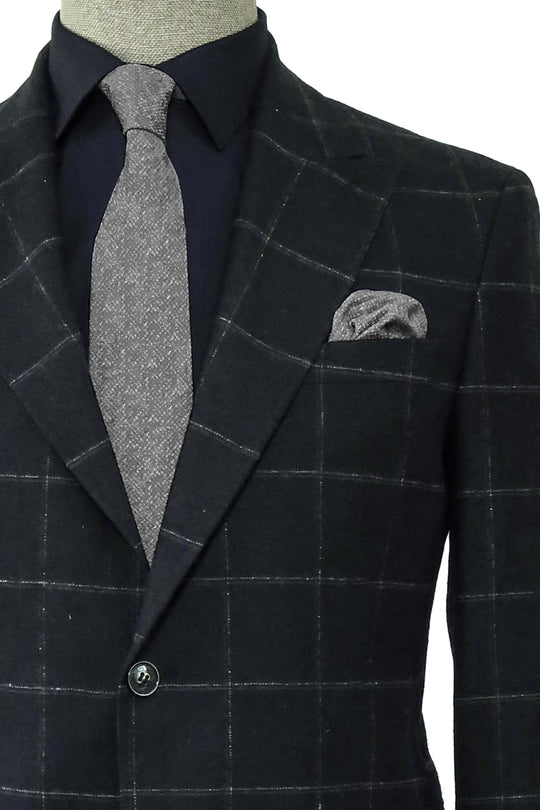 Black à carreaux Black, Black Black, Pantalon gris, et combinaison de cravate texturée - Mode masculine prestigieuse - Wessi