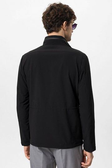 Veste Safari Noire Col Montant Homme - Wessi