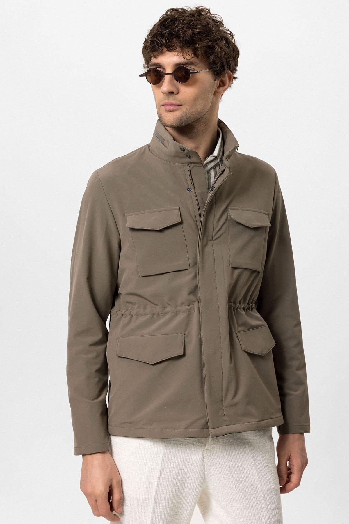Men's Khaki Stand Collar Safari Jacket - Wessi – Wessi - Discover