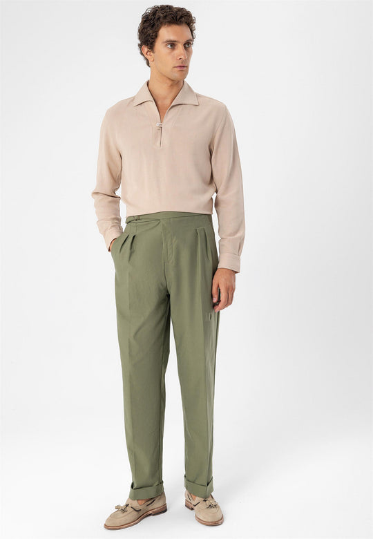 Chemise Homme Beige Détail Boutons - Wessi