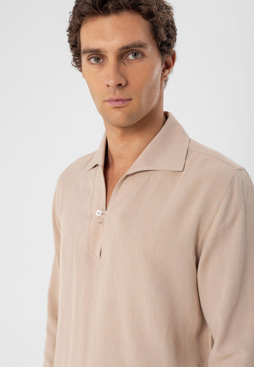 Chemise Homme Beige Détail Boutons - Wessi