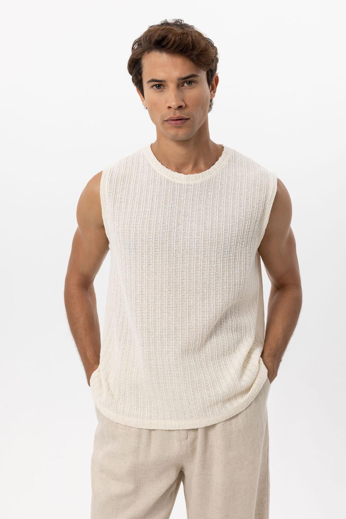 KARRY♡american sleeve tank ekru-dokulu-erkek-atlet-
