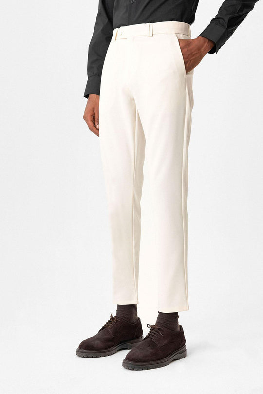 Ecru بنطلون قماش أكسسوارات ضيق للرجال - ويسي
