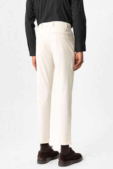 Ecru بنطلون قماش أكسسوارات ضيق للرجال - ويسي