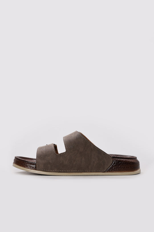 Mink Double-Buckle Slide Sandals for Men | Wessi