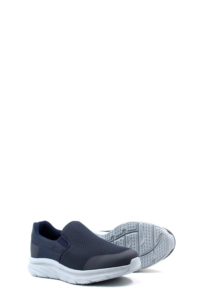 Men's Casual Slip-On Walking Shoes with White Sole