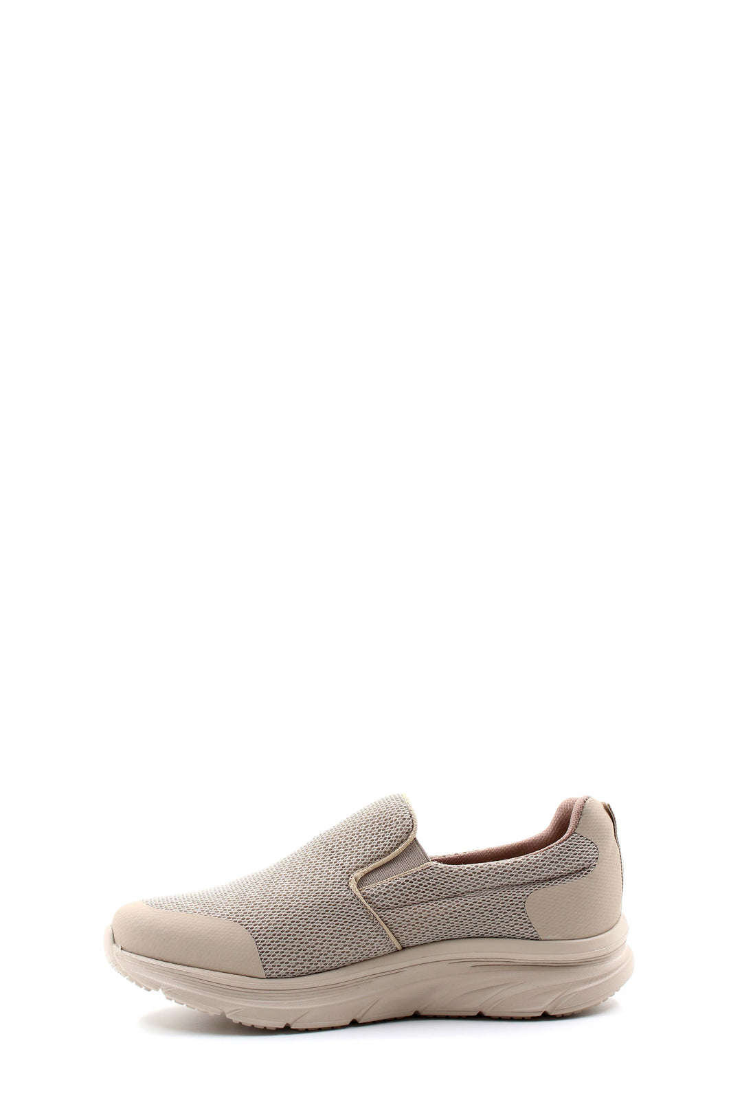 Men's Beige Slip-On Knit Sneakers with Cushioned Sole - Wessi