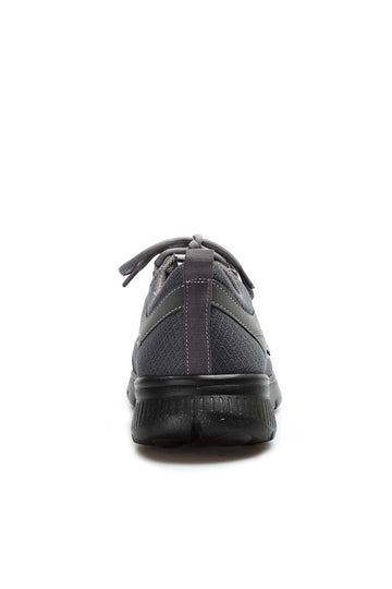 Men's Grey Mesh Athletic Shoes with Rubber Sole - Wessi
