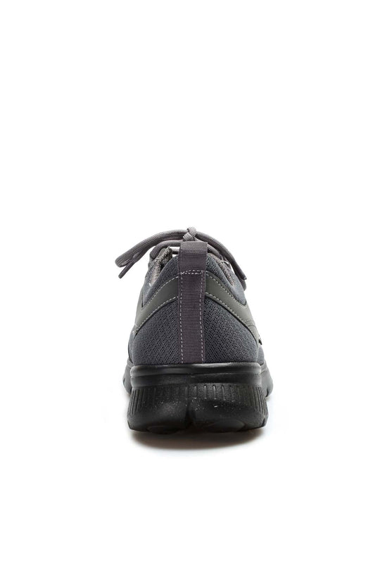 Men's Grey Mesh Athletic Shoes with Rubber Sole - Wessi