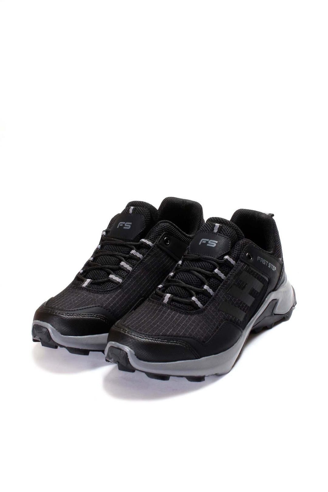 Men's Black and Grey Trail Running Shoes - Wessi