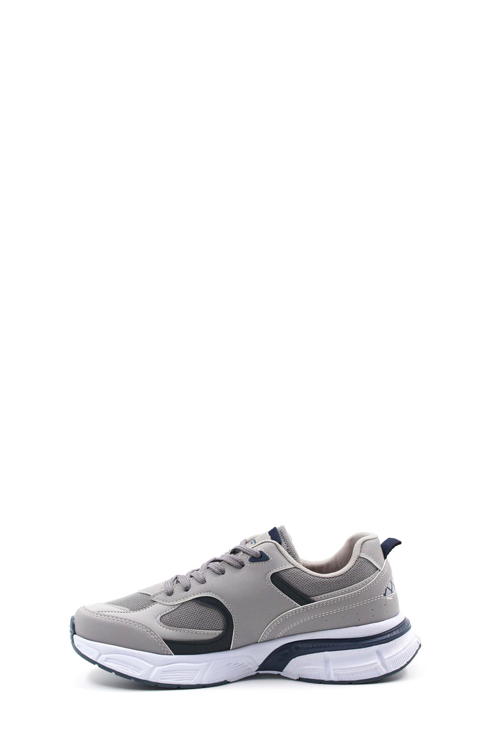 Scarpe da ginnastica sportive da uomo grigie e blu scuro con suola imbottita - Wessi