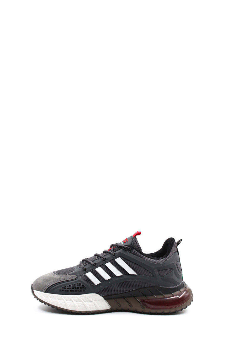 Men's Grey and Black Athletic Running Sneakers - Wessi