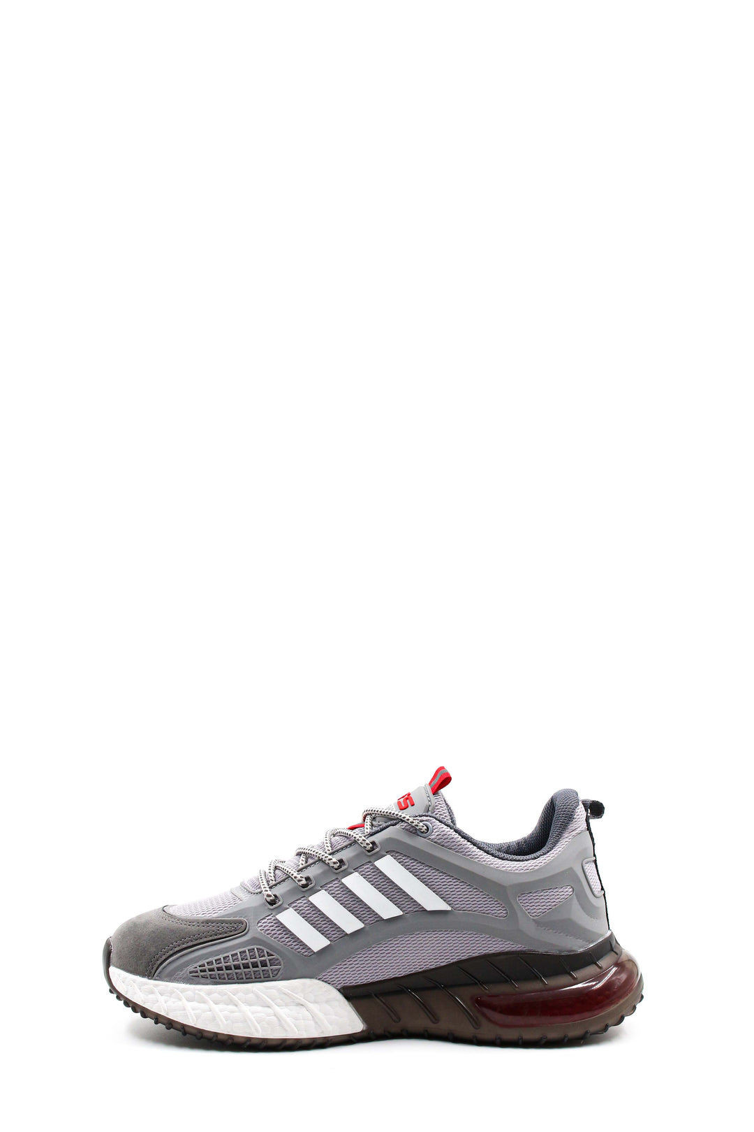 Men's Grey and White Athletic Running Sneakers - Wessi
