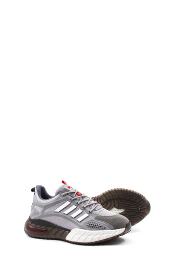 Zapatillas deportivas de running grises y blancas para hombre - Wessi