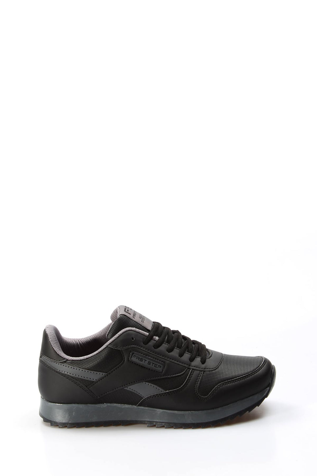 Men's Black Synthetic Lace-Up Athletic Sneakers - Wessi
