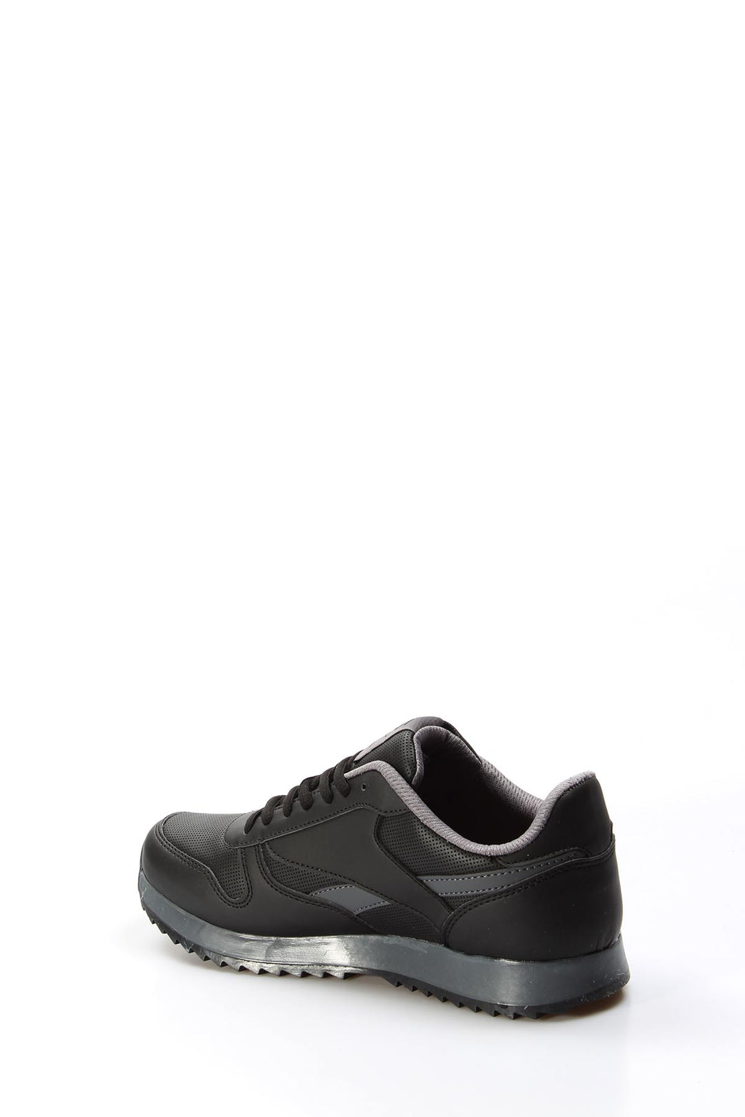 Men's Black Synthetic Lace-Up Athletic Sneakers - Wessi
