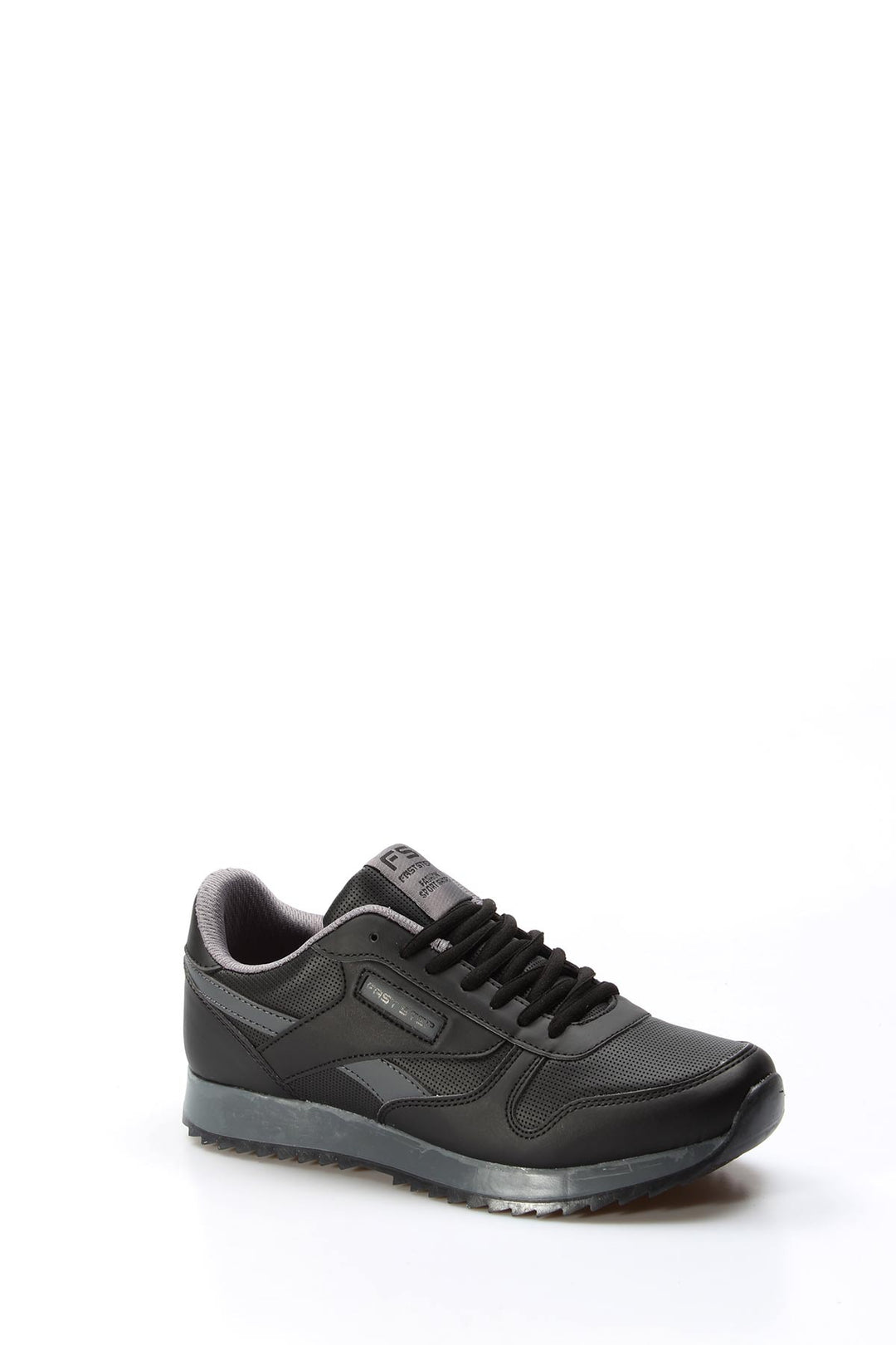 Men's Black Synthetic Lace-Up Athletic Sneakers - Wessi