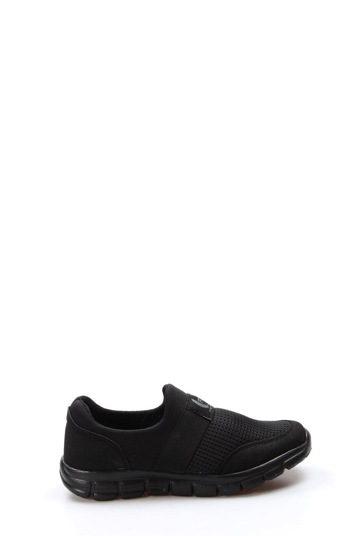 Men's Black Slip-On Sneakers with Mesh Upper - Wessi