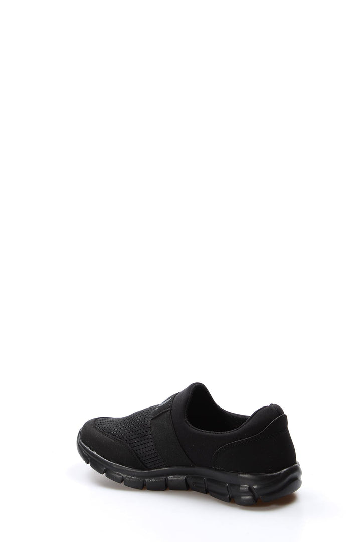 Men's Black Slip-On Sneakers with Mesh Upper - Wessi